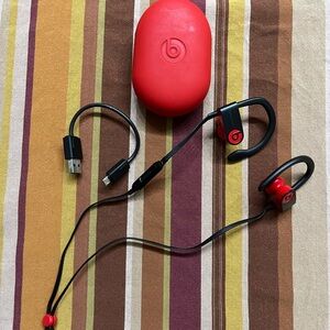 Beats Red Wireless Earphones with Case